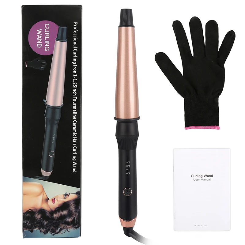 

Hair Waver Professional Hair Curler Anti-scalding Flat Irons Ceramic Styling Tools Cone Hair Curling iron Ceramic Surface