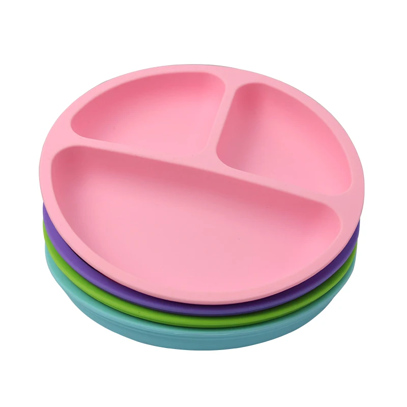 

Silicone Children's Plate Kitchen Fruit Dishes Children Feeding Dinner Plates Bowls Set Smile Face Baby Tableware Set Kids xiaom