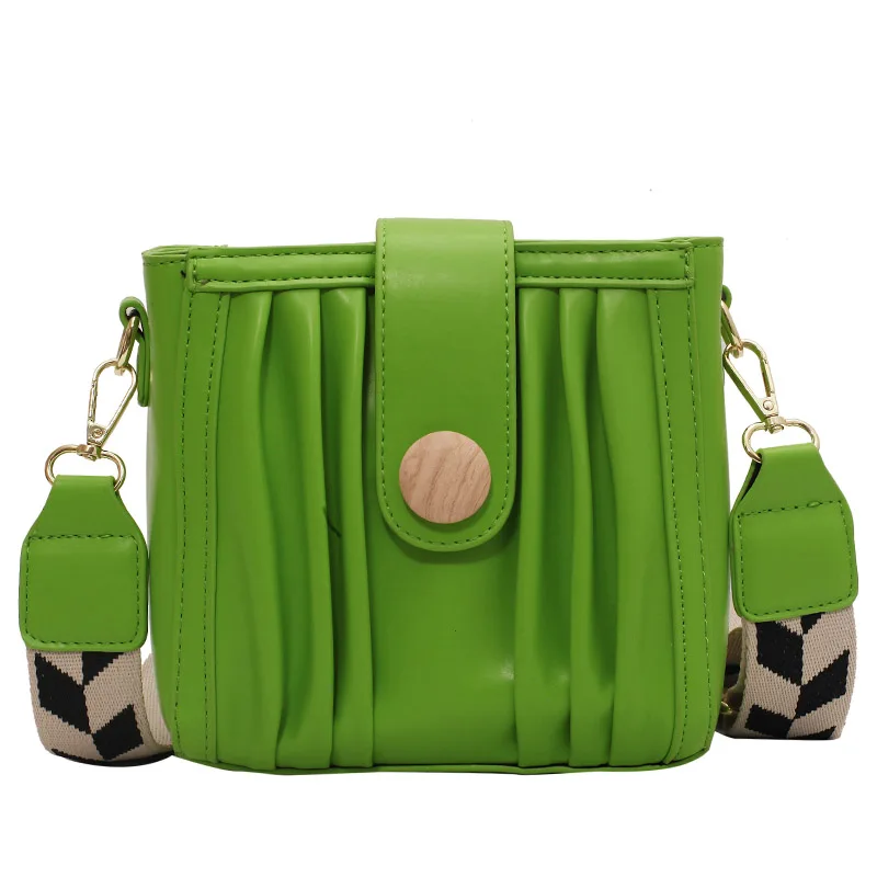 

Folds Mini Pu Leather Crossbody Shoulder Bag For Women 2021 Fashion Luxury Fashion Handbags Designer Female Travel