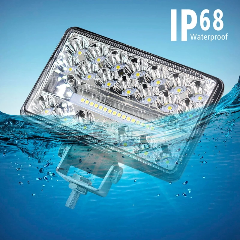 

P82B 4" Square Led Light Bar Driving Pods Flood Beam Work Light Lampcar Light For SUV