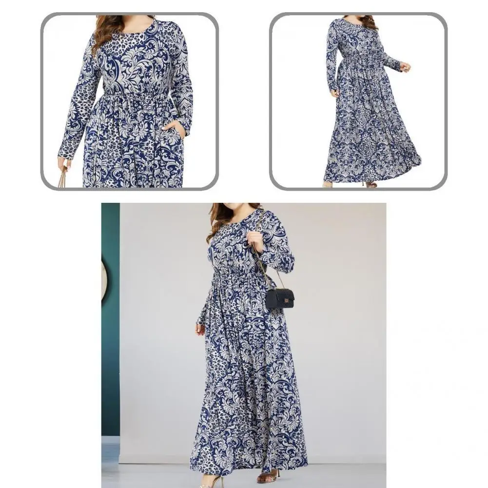

Plus Size Skin-friendly Elastic Waist Bohemia Tunic Dress for Banquet