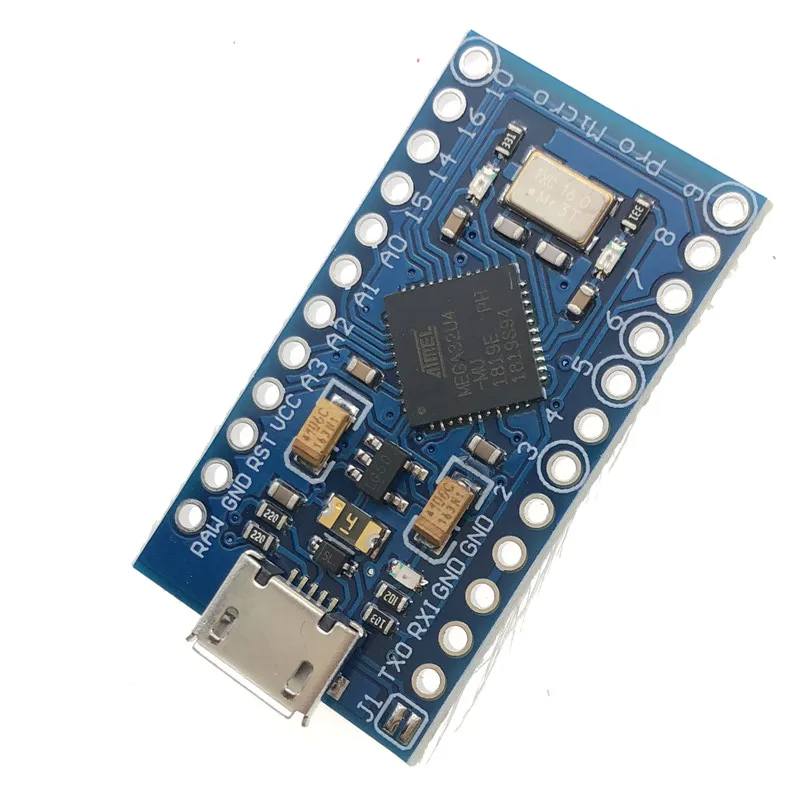 Pro Micro ATmega32U4 5 в 16 МГц Замена ATmega328 для arduino ATMega 32U4 Mini с 2-рядным контактным разъемом |
