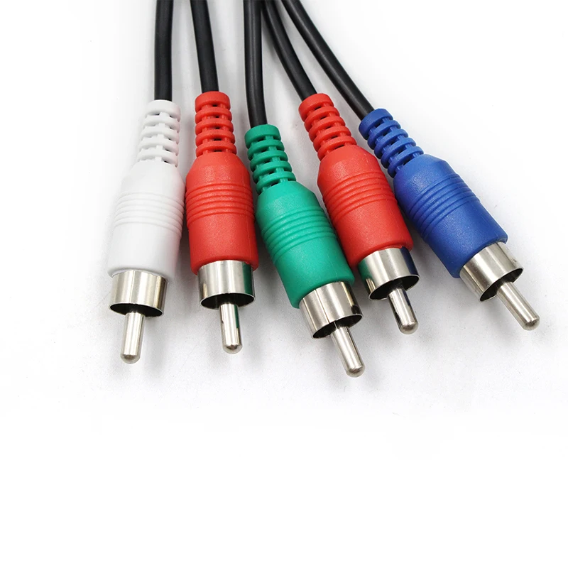5 RCA Ypbpr компонент для HDMI HDTV Видео Аудио конвертер адаптер с блоком питания (USB DC