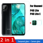 Закаленное стекло 2 в 1 для камеры Huawei P40 Lite P40 Lite E, Защитная пленка для экрана huawei p 40 lite e, защитная стеклянная пленка