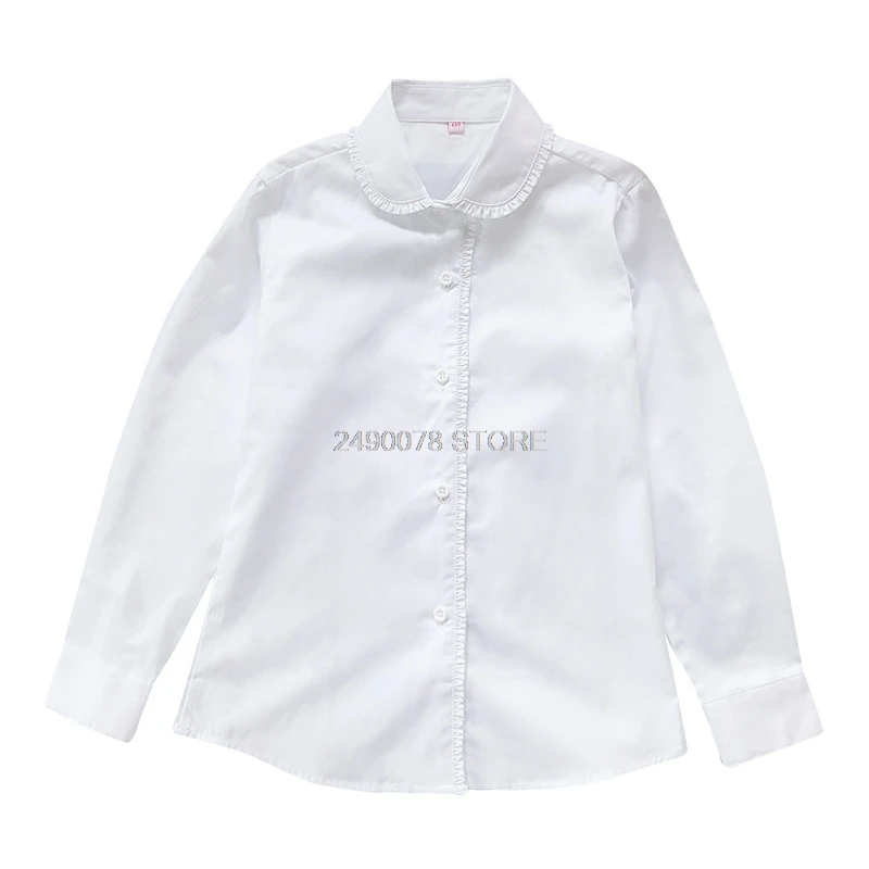 only white shirt Юбка в британском стиле для школьниц; детская плиссированная юбка; одежда для маленьких детей; одежда для подростков - Цвет: only white shirt