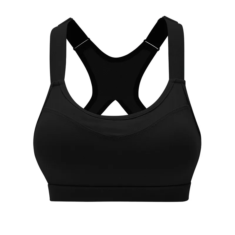 

Fashion Sports Bra Openwork Backless Clothes Running Beautiful Back Gathered Without Steel Ring Back Buckle Yoga Bra Padded