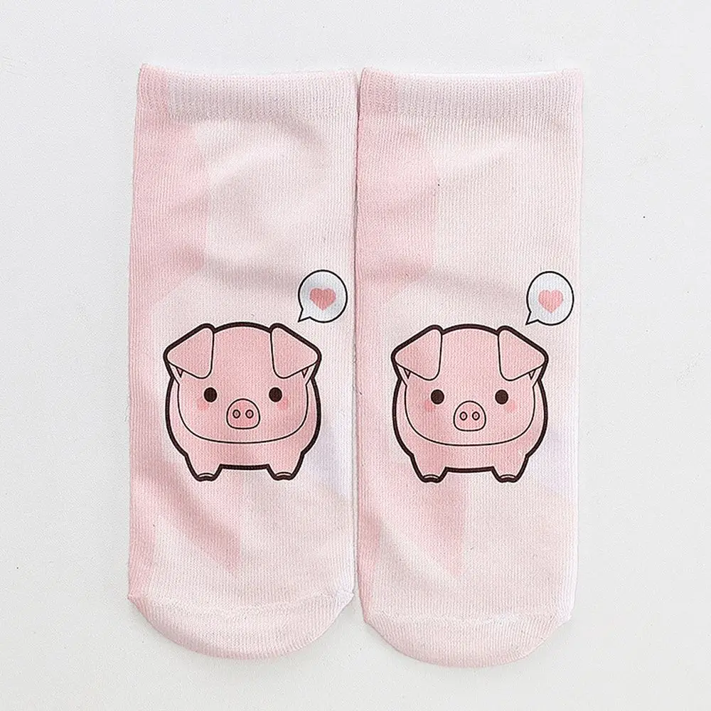 Pigling Mini Pig/короткие носки до щиколотки розовые забавные Женские носочки с 3D