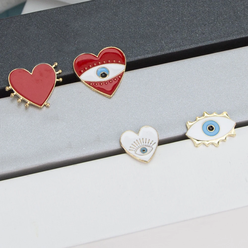 4 шт./компл. женские модные кольца геометрические персиковые в форме сердца виде