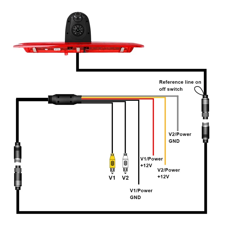 

Car Rear View Camera for Ford Transit 2014-2018 Brake Light Dual Camera Backup