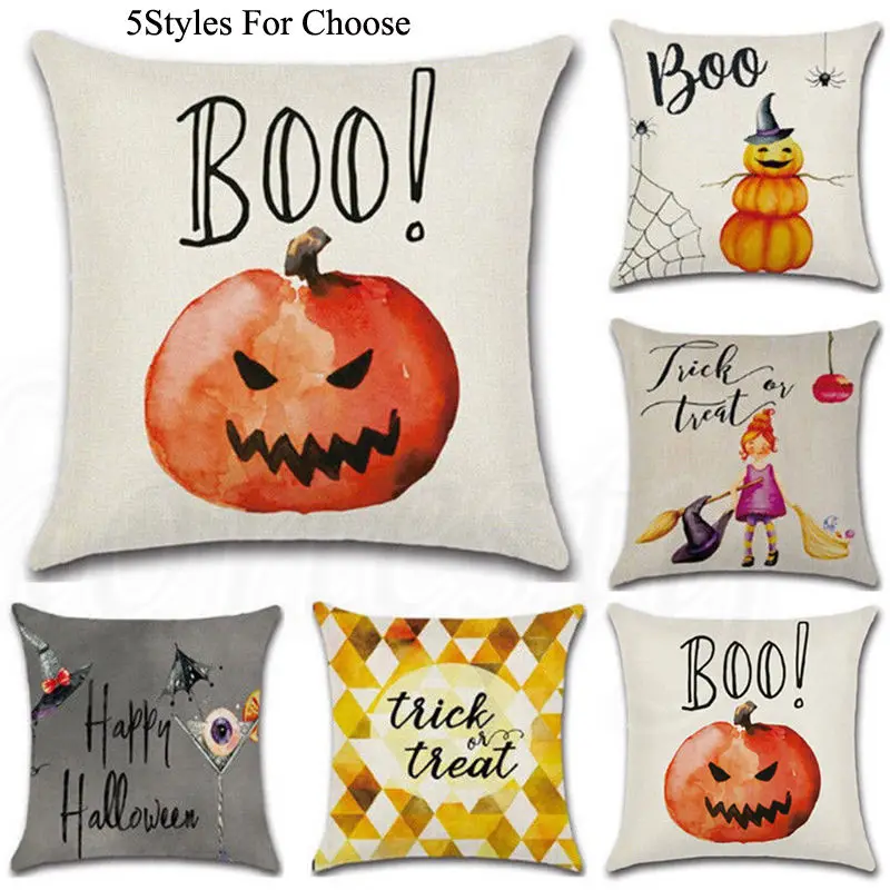 Новинка Роскошная Подушка на Хэллоуин квадратная Чехол костюм с изображением