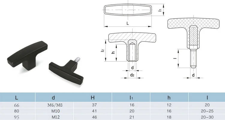 2 шт. Т-образный фиксированный ручной винт 20-60 мм | Строительство и ремонт