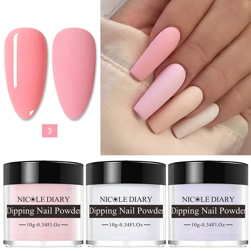 Порошок NICOLE DIARY10ml для акриловых ногтей цветной Блестящий Хромовый пигмент без