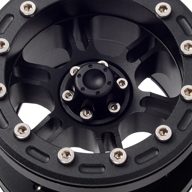 

4PCS Metal 2.2 inch Beadlock Wheel Rims for 1/10 RC Rock Crawler Axial SCX10 RR10 Wraith TRAXXAS TRX4 TRX6