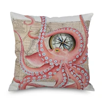 animal colored octopus nordic short plush pillow case polyester decorative throw pillow cover square style 6