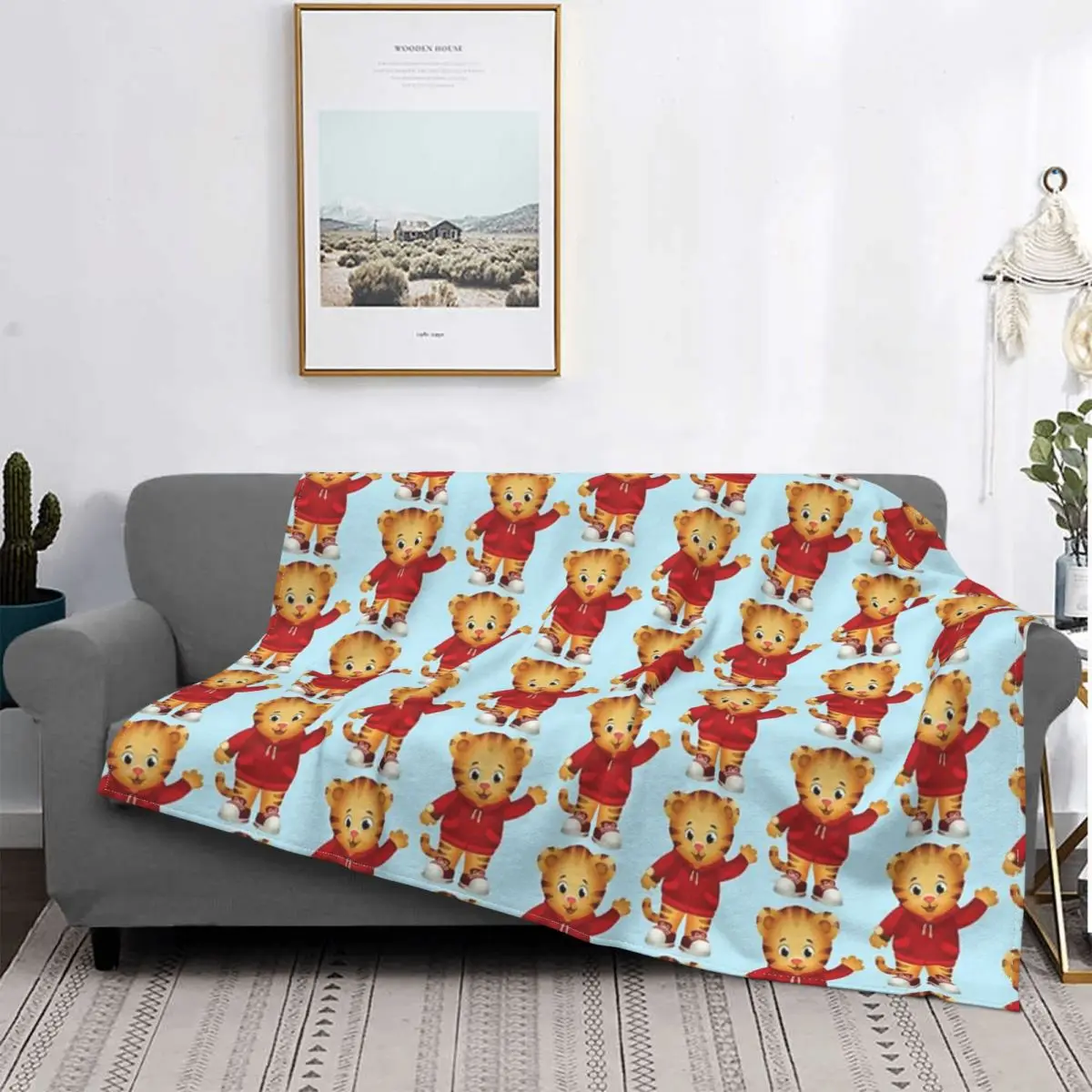 

Daniel Tiger Blanket Bedspread Bed Plaid Duvets Bedspreads Plaid Blanket Beach Towel Luxury