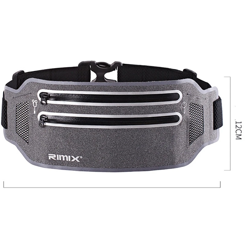Спортивный ремень Rimix для бега, фитнес-сумка для хранения, сумка для мобильного телефона, ультра-тонкий невидимый пояс со светоотражающей полоской