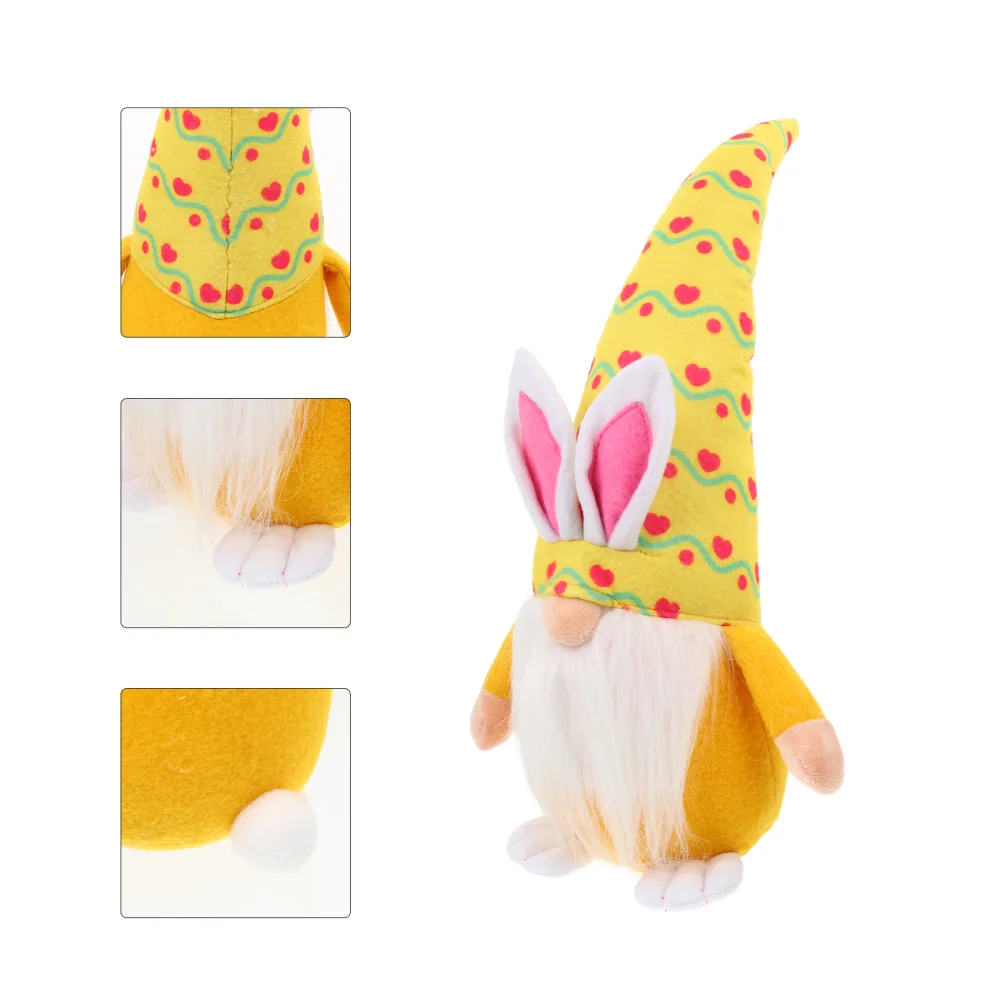 

1pc Adorable Easter Rabbit Doll Lovely Carrot Rabbit Doll Decor Home Ornament