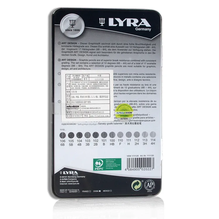 LYRA карандаши набор карандашей для эскизов Рембрандт художественный дизайн 12 шт.