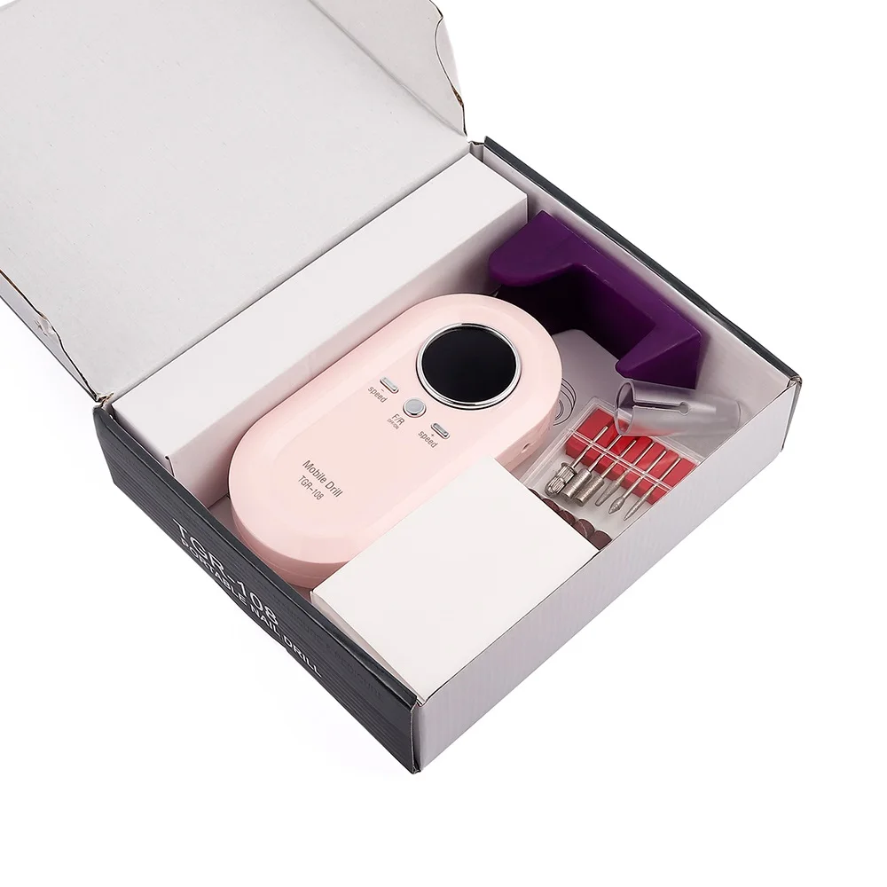 Портативная электрическая дрель для ногтей 20 Вт 30000 об/мин набор инструментов