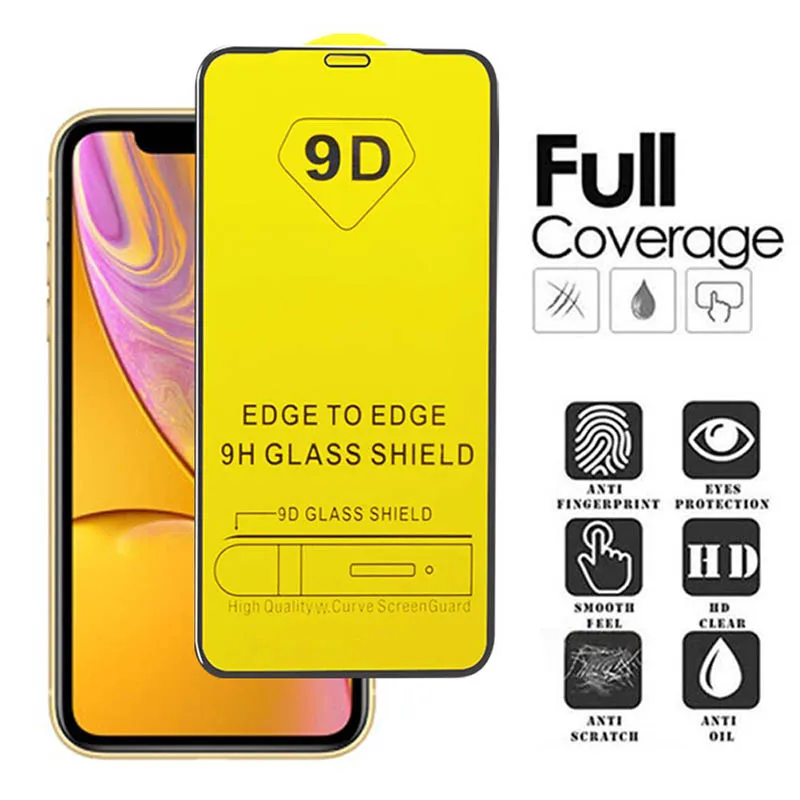 

Закаленное стекло 9D для iphone XR Xs 11 Pro MAX, стекло для iphone X, Защитное стекло для iPhone 13, 12 Pro Max