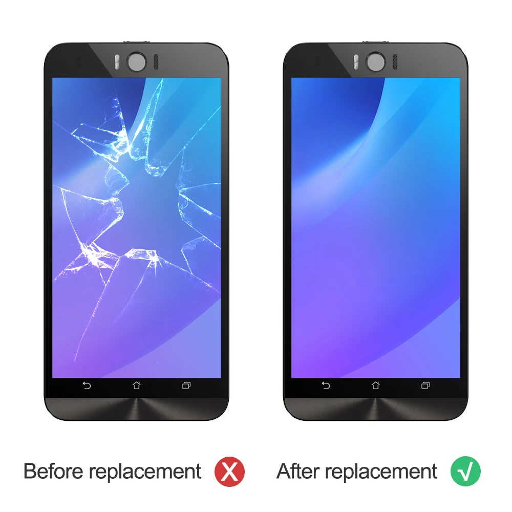 100% тест 5 &quotдля ASUS Zenfone Selfie ZD551KL ЖК дисплей сенсорный экран дигитайзер сборка