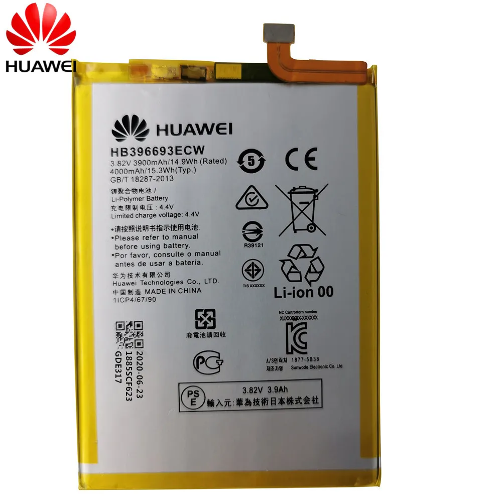 Оригинальный новый для Huawei Mate 8 NXT-AL10 NXT-TL00 NXT-CL00 NXT-DL00 HB396693ECW 4000mAh батарея Замена