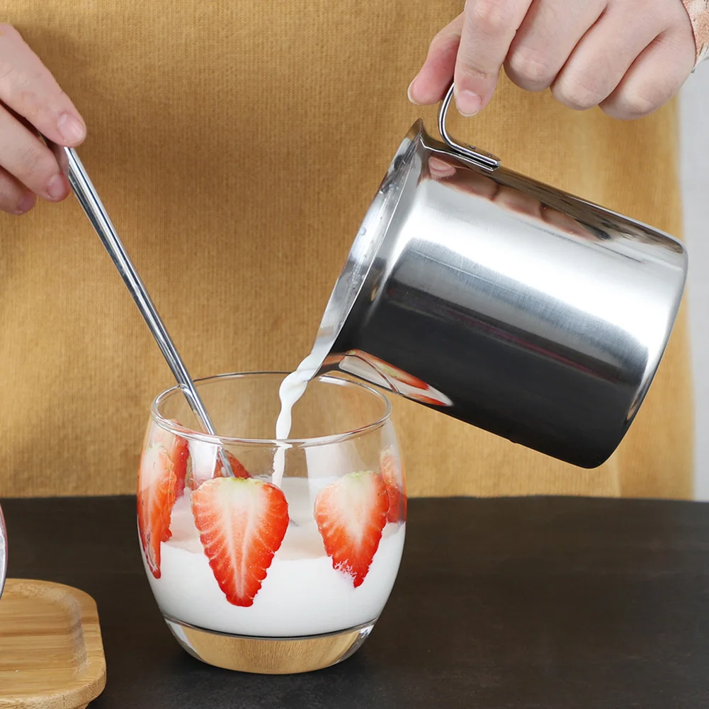 

Manual Milk Frother Stainless Steel Frothing Coffee Pitcher Cappuccino Milk Pot Foamer Creamer Kitchen Applicance