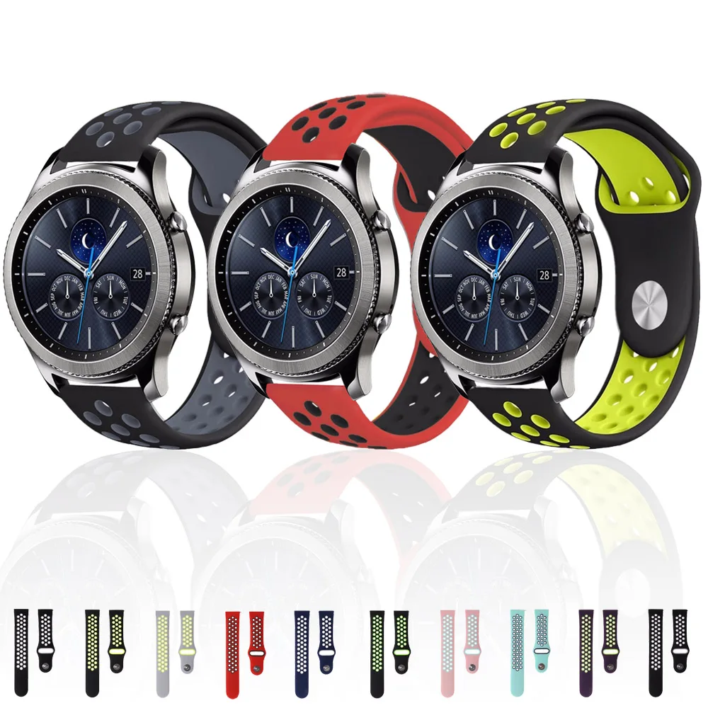 20 мм/22 мм ремешок для часов samsung gear s3 Frontier классические S2/Galaxy watch 46mm активный 42 amazfit