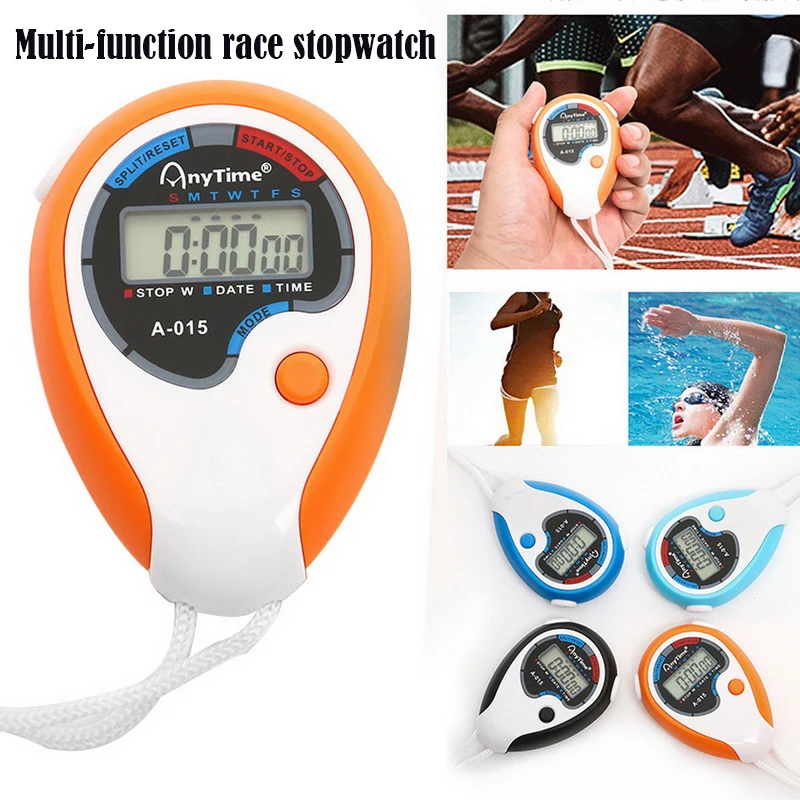 

Мини-Цифровой Секундомер спортивный таймер, электронный хронограф, Многофункциональный Водонепроницаемый секундомер для бега, активного ...