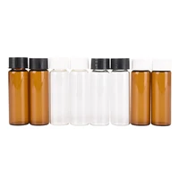 small amber essential oil bottle with plastic lid15ml glass bottle mini brown clear glass vialsmini glass container 2pcs new