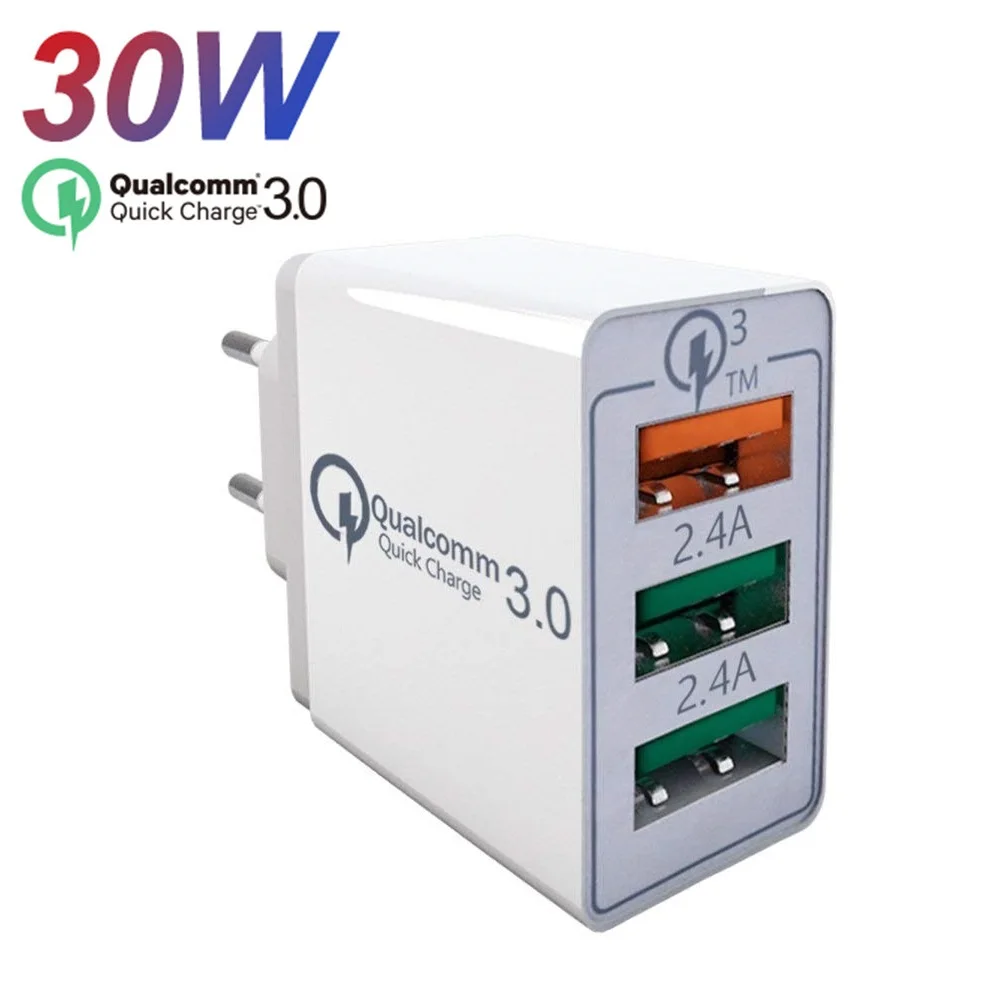 USB зарядное устройство 30 Вт быстрой зарядки 3 0 адаптер 5V 2.4A мульти штекер для iphone 12
