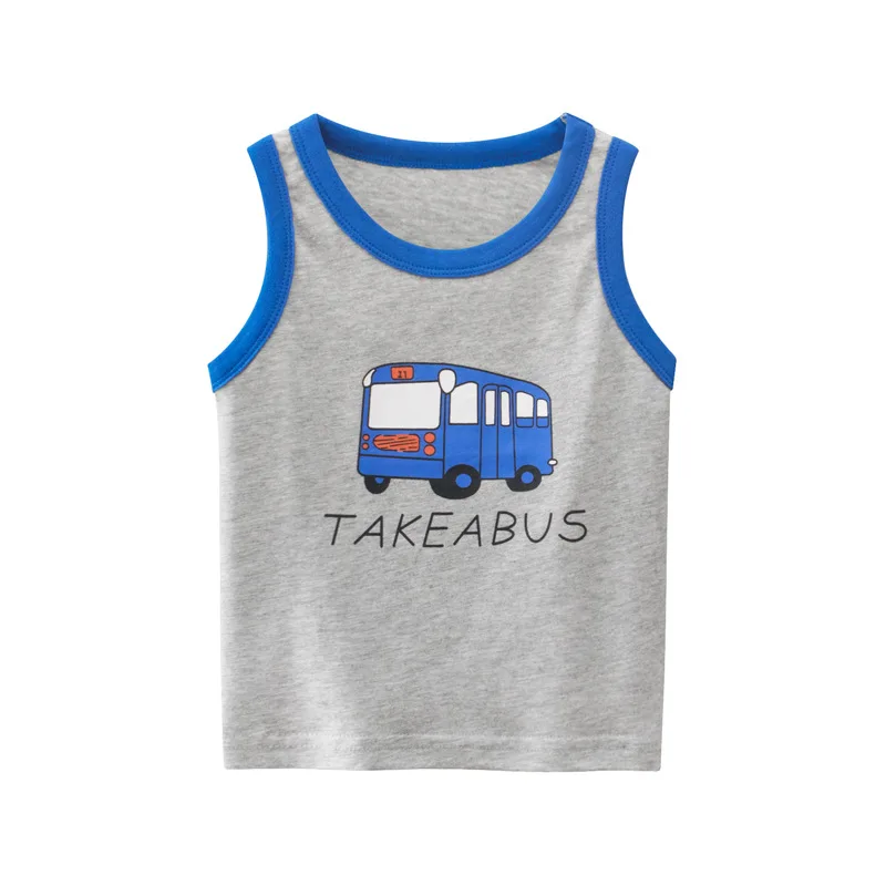 

Summer Cotton Children Vest T-shirt For Boys Girls Kids Sleeveless Tops Toddler Baby Boys Girls Clothes For 2-9 Years