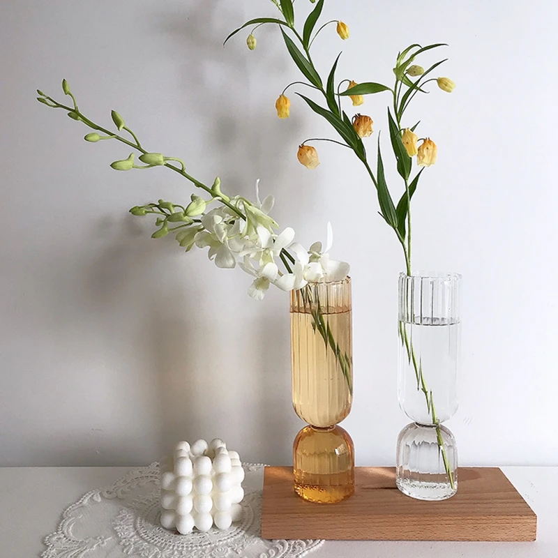 Стеклянная ваза в стиле Ins Креативные украшения для дома стеклянная цветочной