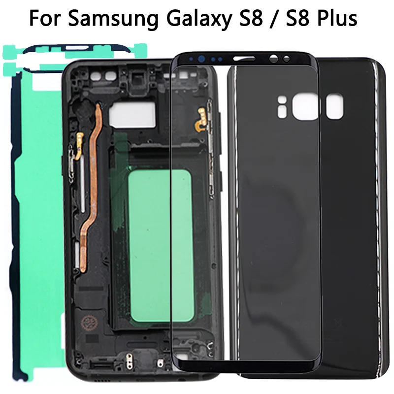 Для Samsung Galaxy S8 G950/S8 Plus G955 крышка батареи + средняя рамка LCD Сенсорная внешняя