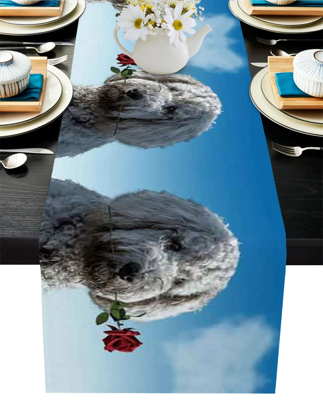 Домашний питомец щенок роза Настольная дорожка свадебное украшение стола