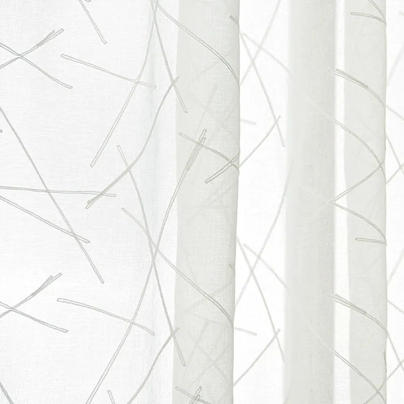 Белая Тюлевая занавеска для окна с вышивкой s гостиной геометрические сплошные