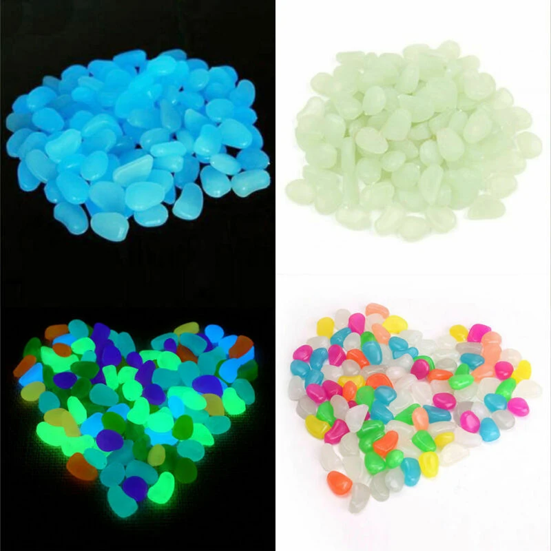 100 шт светится в темноте садовые камни садовый светящийся яркий на открытом