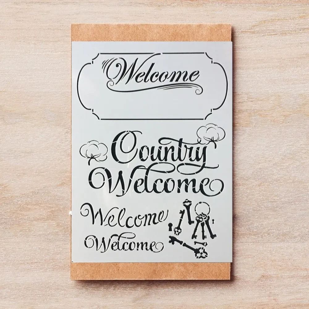 Трафареты A4 для стен сделай сам декор клавиш добро пожаловать в страну разные