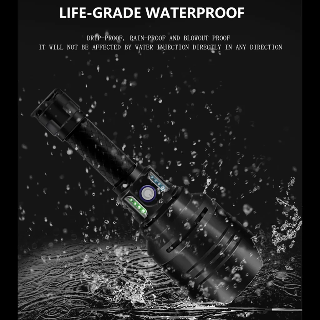 

Super Bright 7 Core P10 Led Flashlight Torch 18650 Usb Rechargeable Flashlight Accessories Household 2021 New Arrivals Best Sell