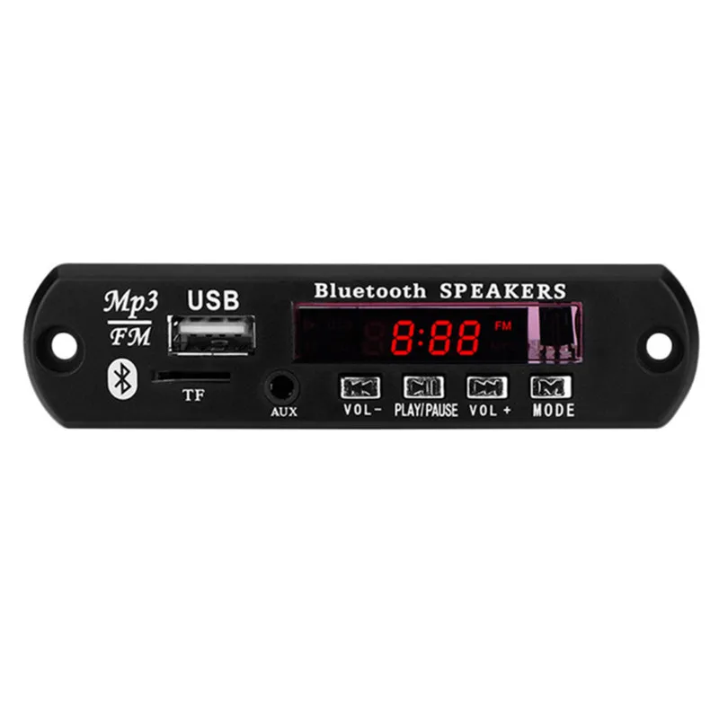 5 V-12 V цвет BT TF USB FM Aux радио MP3 плеер интегрированы в машину с USB, туманный распылитель, Набор беспроводной связи по стандарту Bluetooth MP3 декодер доска модуль аудио-усилитель