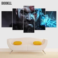 5 piece wall art canvas game god of war figure posters and prints customizable modern home living room decoration paintings