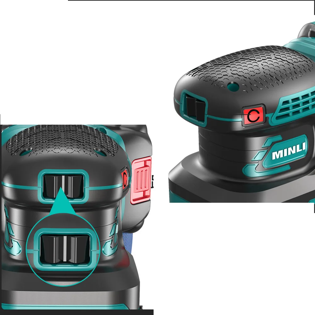Cordless Random Orbit Sander Professional Lithium-Ion Polishing Machine for Makita 18V Battery Brushless Speed Control No Batter |