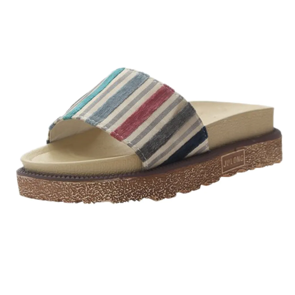 SAGACE/женские летние тапочки с открытым носком удобные нескользящие на танкетке