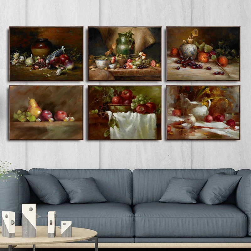 Винтажные картины на холсте с изображением фруктов постеры и принты в