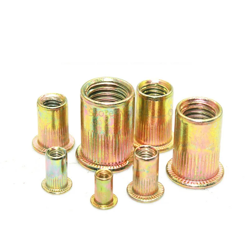 20pcs M3 M4 M5 M6 M8 304 Stainless Steel Carbon Aluminum Flat Head Blind Rivet Nut Insert Rivnut Nutsert for Screw Bolt | Обустройство