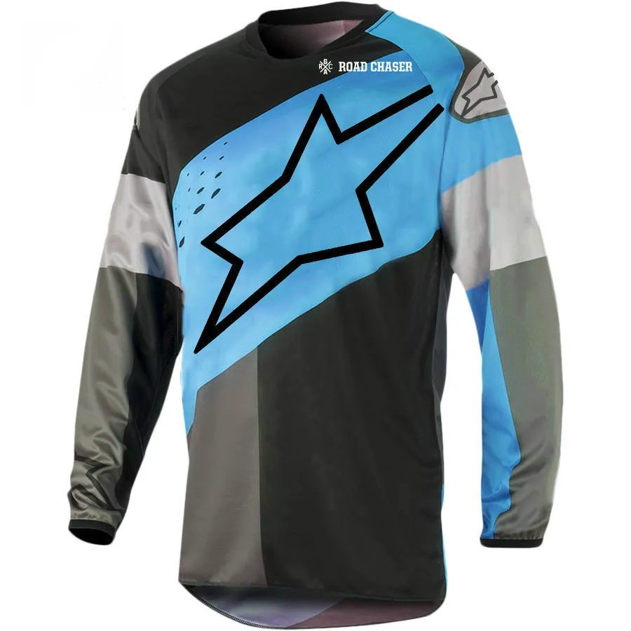 Мужские майки с длинным рукавом для мотокросса горного велосипеда бездорожья