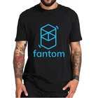 Fantom FTM Классическая футболка криптовалюты Масштабируемая криптовалюты платформа криптовалюты Премиум Мягкая 100% хлопок мужская футболка европейский размер