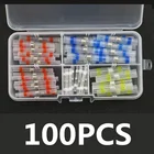 Термоусадочные соединители для проводов, 10 шт.200 шт., водонепроницаемый втулка, стандартный электрический соединитель, Луженый паяльный терминал