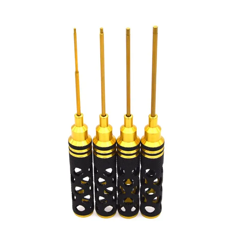 

4pcs Hollow Hex Screwdriver 1.5 2.0 2.5 3.0mm Repair Tool for RC Helicopter Toys X3UB