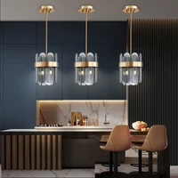 creative glass pendant chandelier for dining room modern home decor kitchen island hanging lamp luxury smoky graywhite lights
